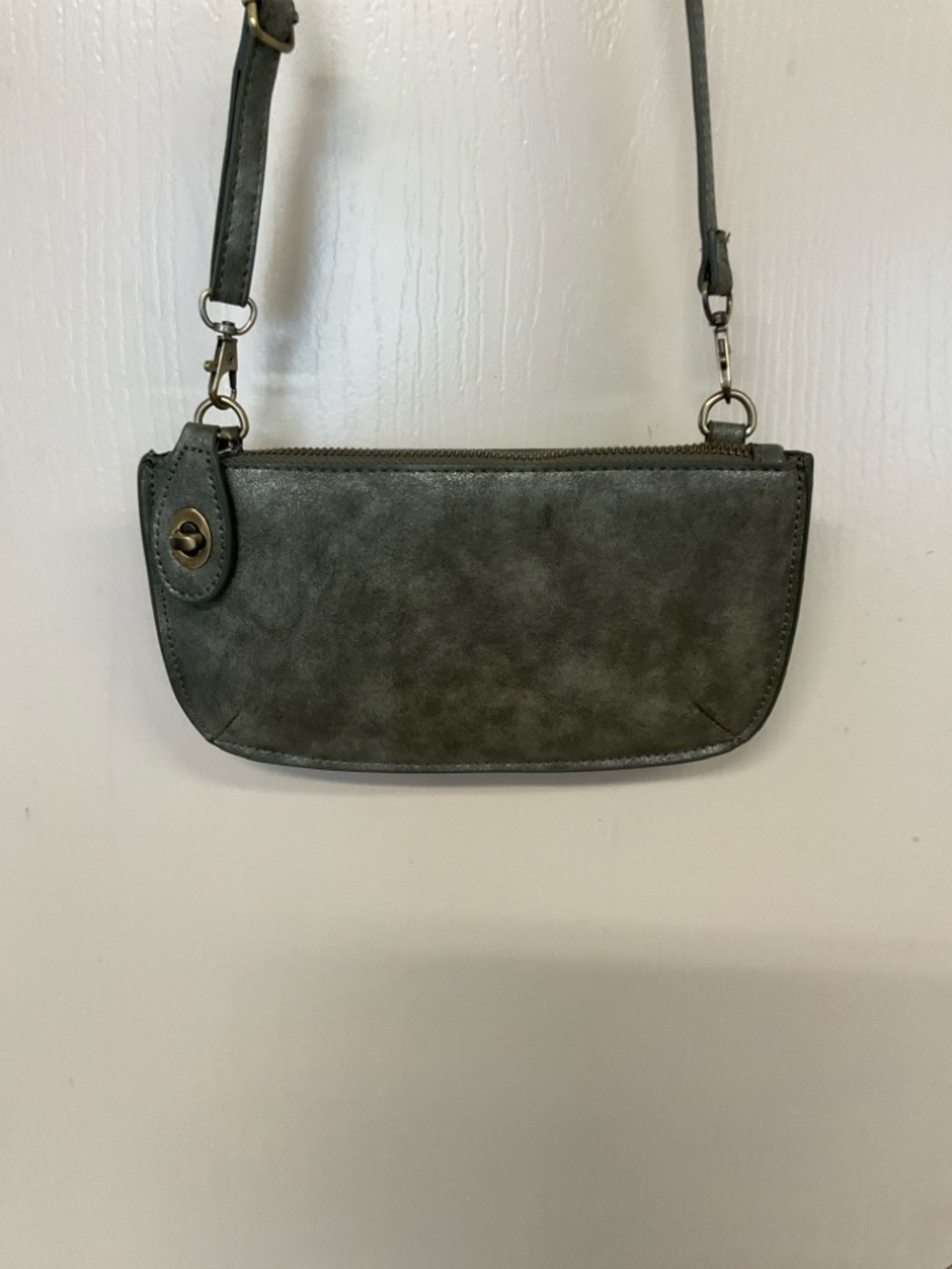Susan Joy Slim Crossbody Clutch with Adjustable Strap